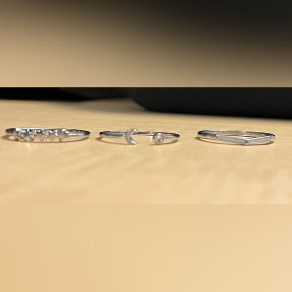 NWT three stacking rings stars and moon - Picture 2 of 4